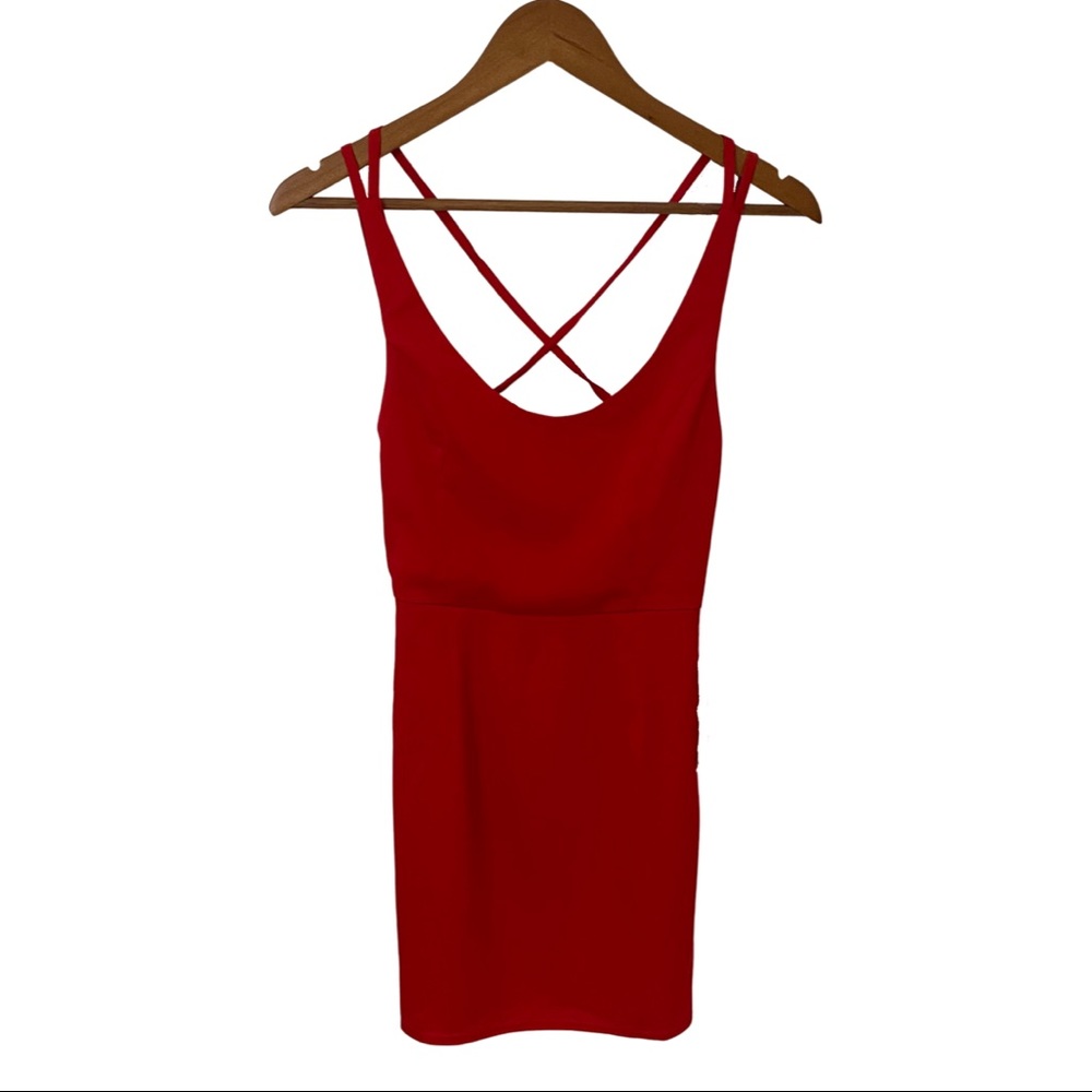 Tobi Cradle Back Dress Size XS Red